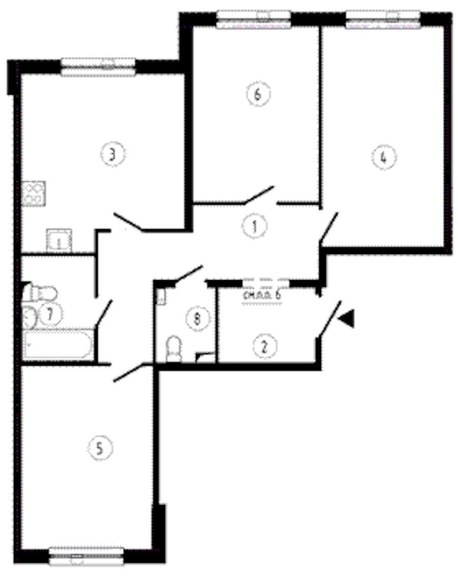 3-комнатная квартира 88.5 м², 2/12 эт., ЖК «Монография»