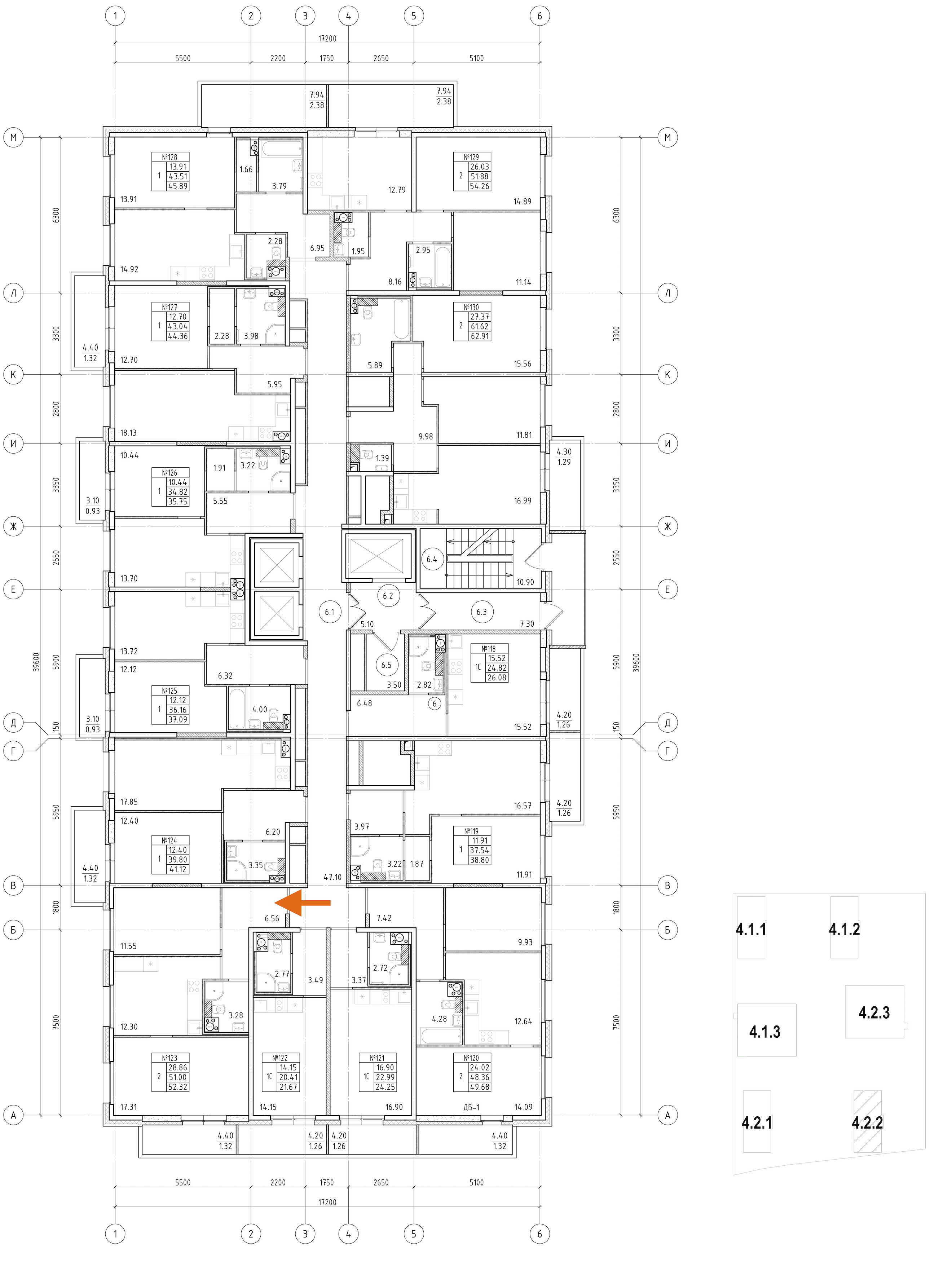 2-комнатная квартира 51.5 м², 6/25 эт., ЖК «FRIENDS»