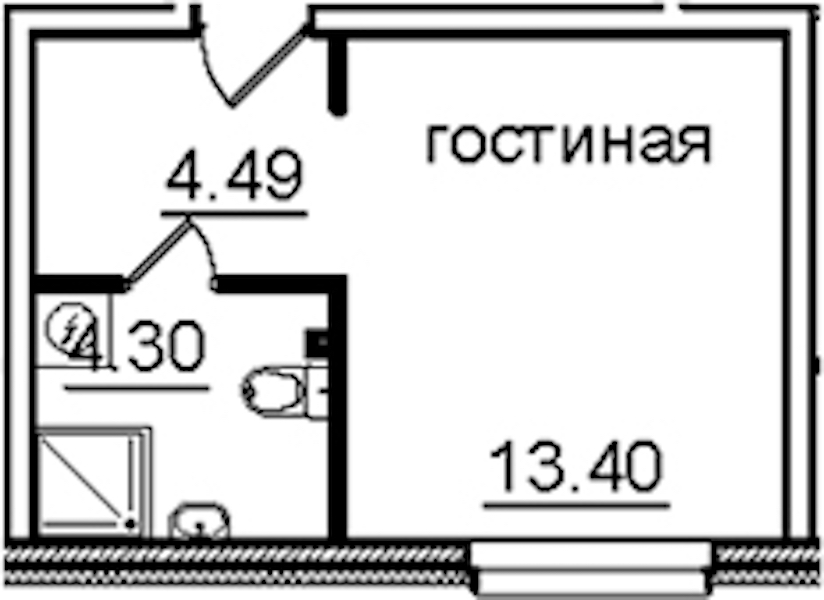 Квартира студия 22.19 м², 12/29 эт., Комплекс апартаментов «IN2IT»