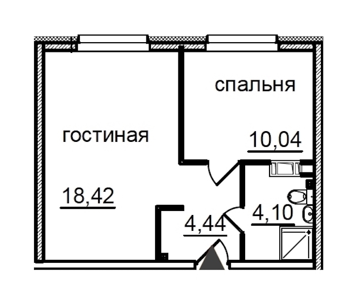 1-комнатная квартира 37 м², 6/29 эт., Комплекс апартаментов «IN2IT»