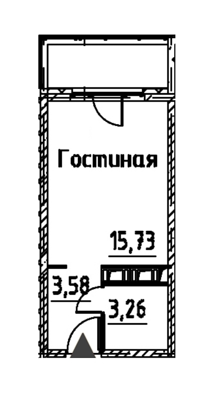 1-комнатная квартира 40.51 м², 24/24 эт., ЖК «Про.Молодость»