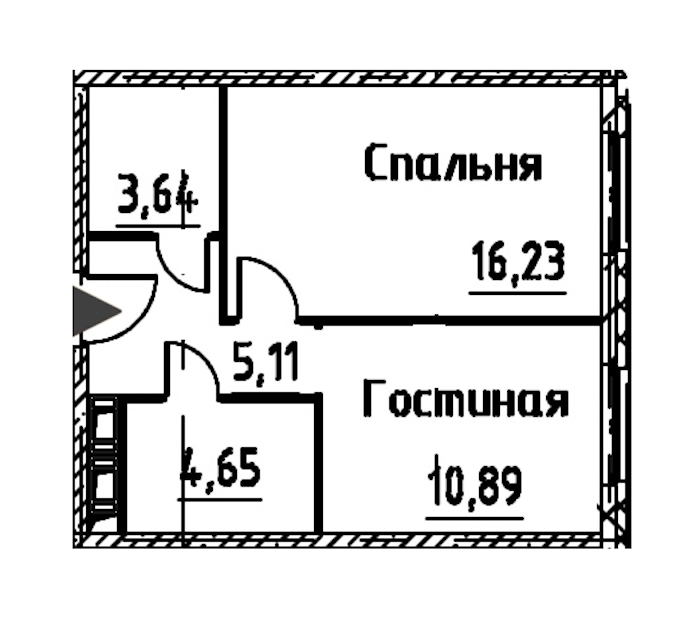 1-комнатная квартира 40.52 м², 24/24 эт., ЖК «Про.Молодость»