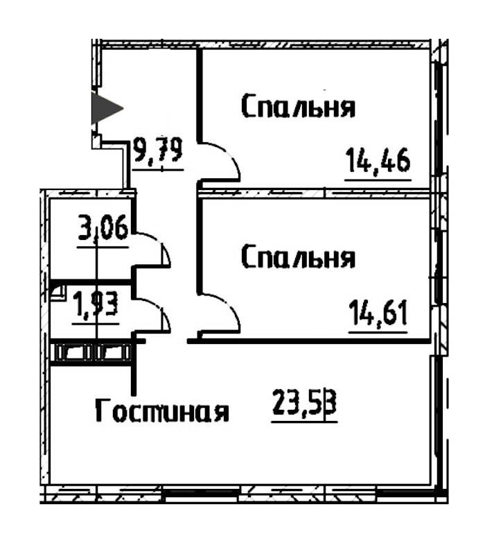 2-комнатная квартира 67.37 м², 22/24 эт., ЖК «Про.Молодость»