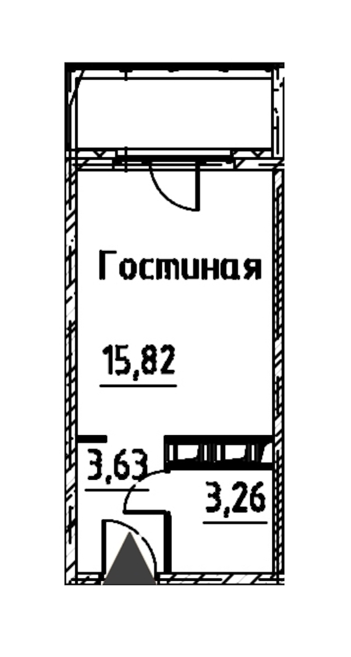 Квартира студия 22.71 м², 22/24 эт., ЖК «Про.Молодость»