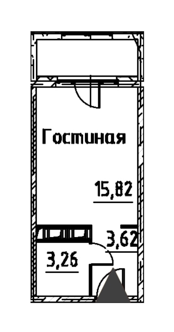 Квартира студия 22.7 м², 22/24 эт., ЖК «Про.Молодость»