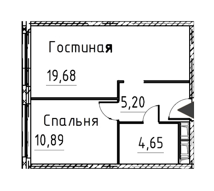 1-комнатная квартира 40.41 м², 21/24 эт., ЖК «Про.Молодость»