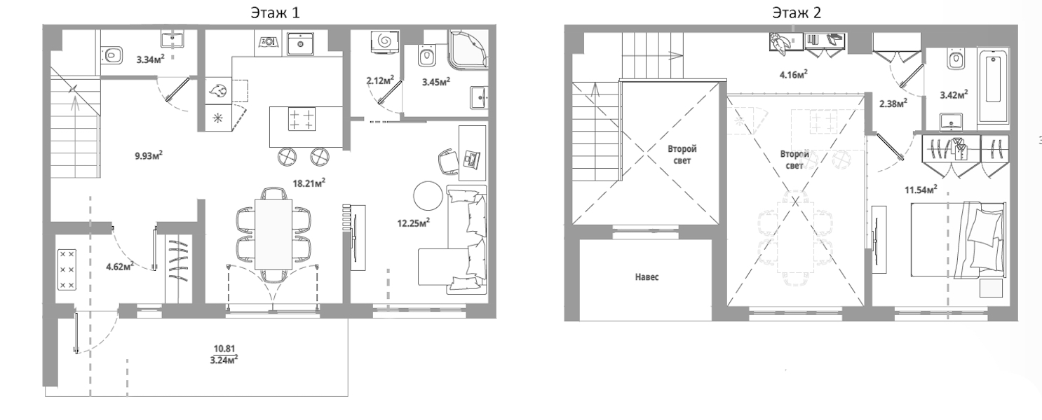 2-комнатная квартира 78.66 м², 1/12 эт., ЖК «ЛесART»