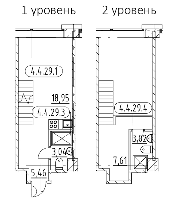 1-комнатная квартира 38.08 м², 4/3 эт., ЖК «AVANT»