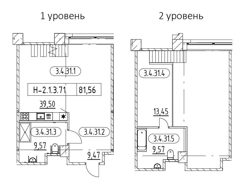 1-комнатная квартира 82.24 м², 3/3 эт., ЖК «AVANT»