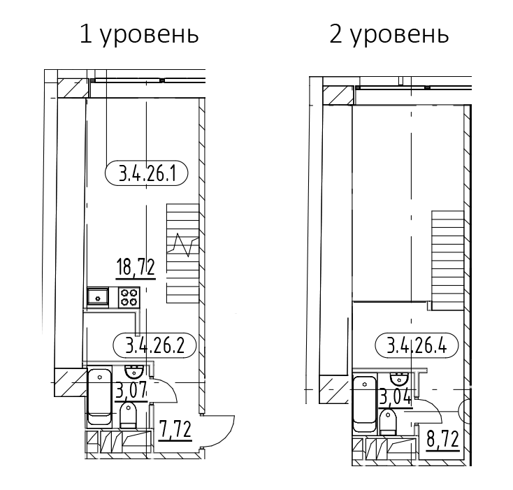 1-комнатная квартира 41.29 м², 3/3 эт., ЖК «AVANT»