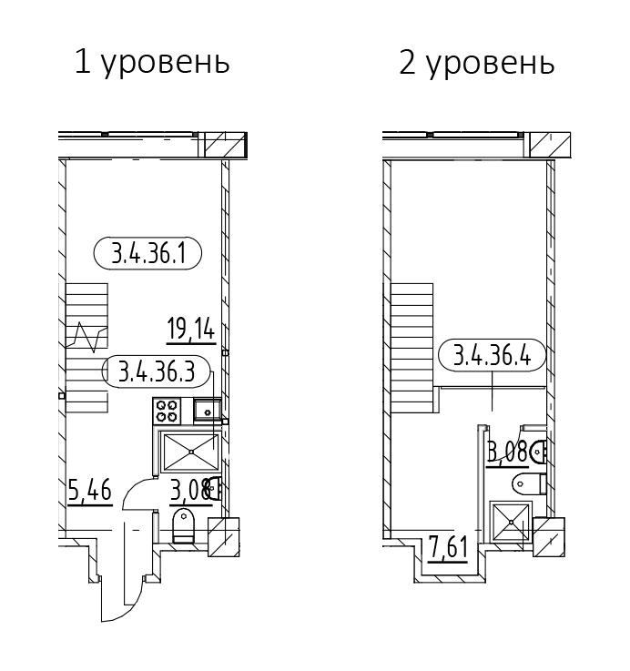 1-комнатная квартира 38.37 м², 3/3 эт., ЖК «AVANT»