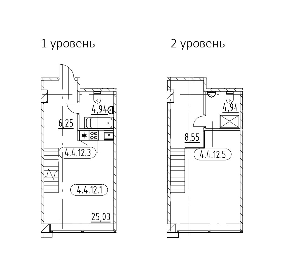 1-комнатная квартира 49.71 м², 4/3 эт., ЖК «AVANT»