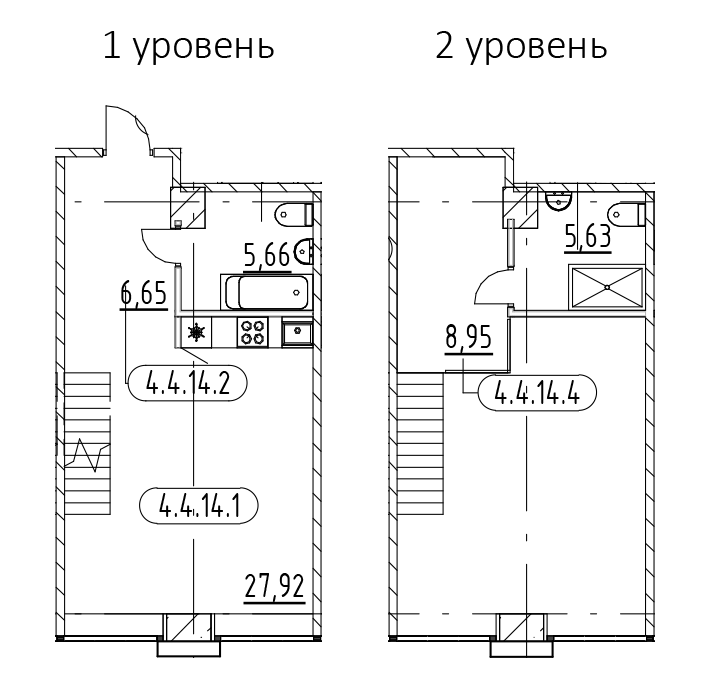 1-комнатная квартира 54.81 м², 4/3 эт., ЖК «AVANT»