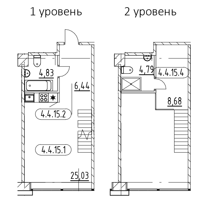 1-комнатная квартира 49.76 м², 4/3 эт., ЖК «AVANT»
