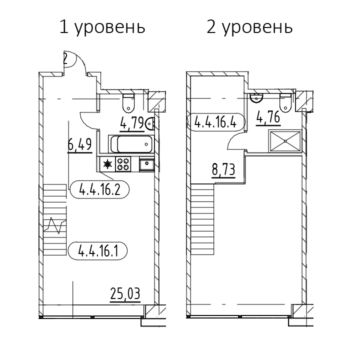 1-комнатная квартира 49.81 м², 4/3 эт., ЖК «AVANT»