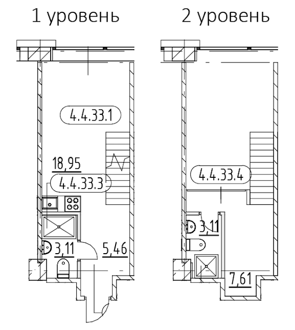 1-комнатная квартира 38.24 м², 4/3 эт., ЖК «AVANT»