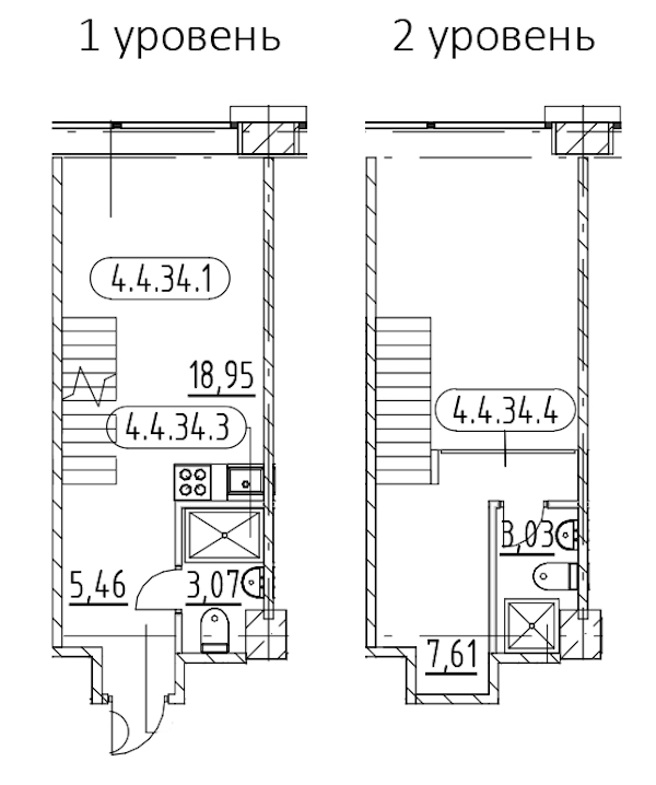 1-комнатная квартира 38.12 м², 4/3 эт., ЖК «AVANT»