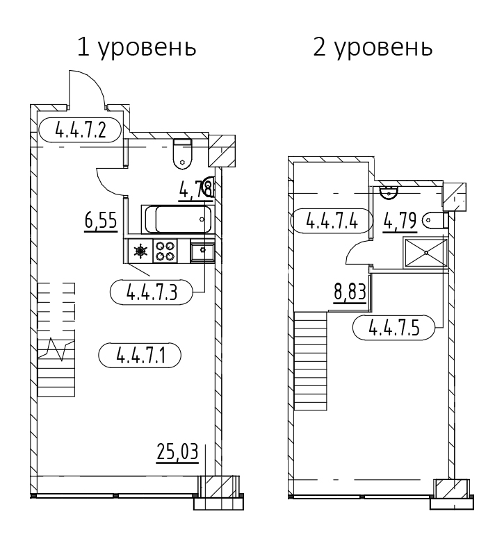 1-комнатная квартира 49.98 м², 4/3 эт., ЖК «AVANT»