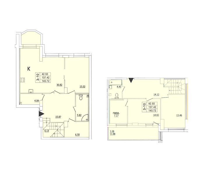 3-комнатная квартира 135.84 м², 2/25 эт., ЖК «Байрон»