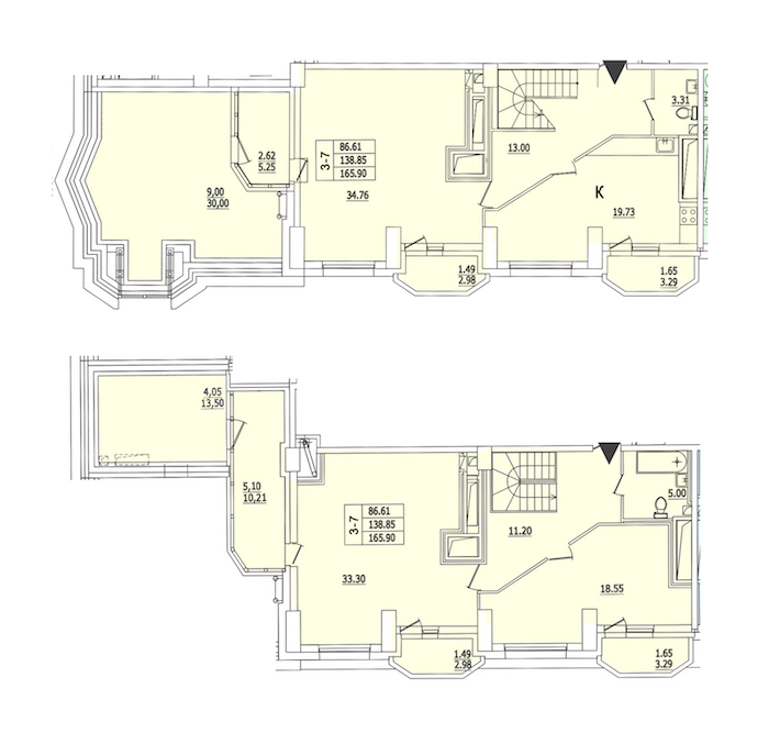 3-комнатная квартира 165.9 м², 24/25 эт., ЖК «Байрон»